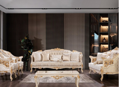 Luxury Sofa Chesterfield Set Sofa set 3+3+1+1seater Designer Group 4-piece. new